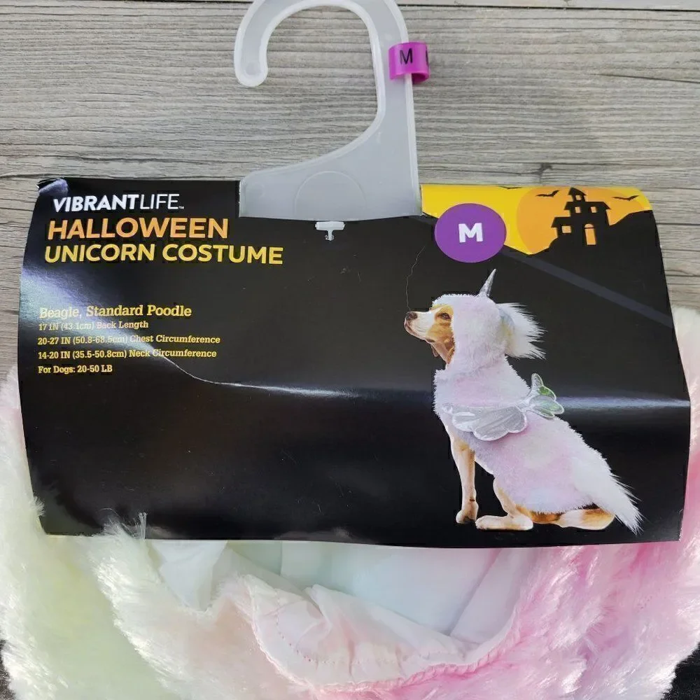 Vibrant Life Unicorn Dog Costume Sz M